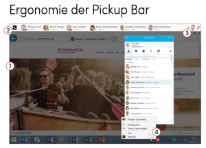 Anrufe "picken": Mit der PickupBar von IP Dynamics kommt diese Funktion in Skype for Business.