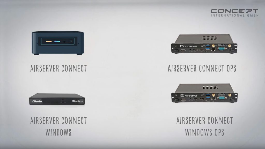 AirServer Connect in 4 Varianten